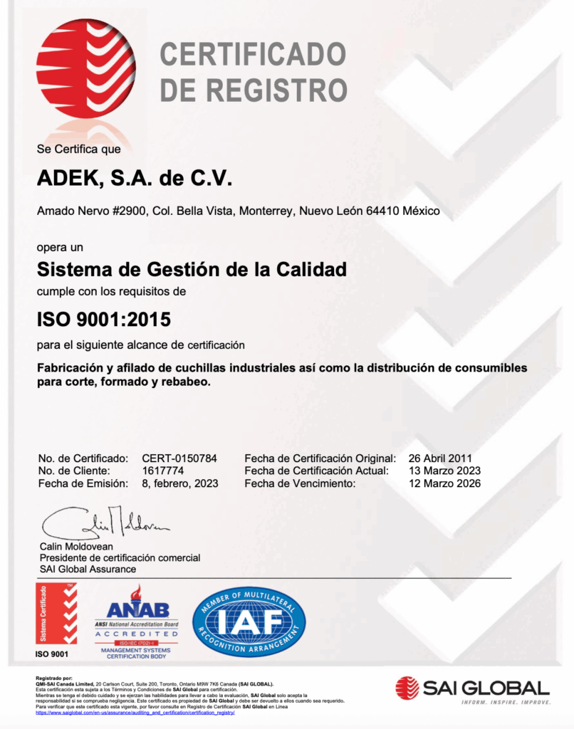 CERTIFICACIÓN ISO
